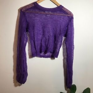 Sheer knitted long sleeve